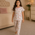 Girls Short Sleeve+Long pants 4-6Y (17A)