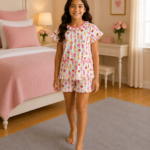 Girls Short Sleeve+Short pants 7-9Y (5A)