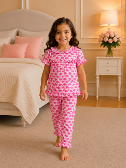 Girls Short Sleeve+Long pants 3-4Y (28A) | MUZELLE