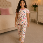 Girls Short Sleeve+Long pants 4-6Y (18A)