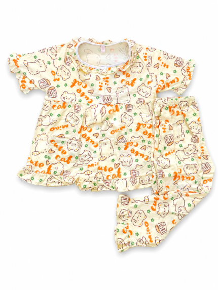 Girls Short Sleeve+Long pants 3-4Y (17A) | MUZELLE