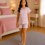 Girls Short Sleeve+Short pants 7-9Y (6A)