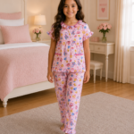 Girls Short Sleeve+Long pants 7-9Y (7A)