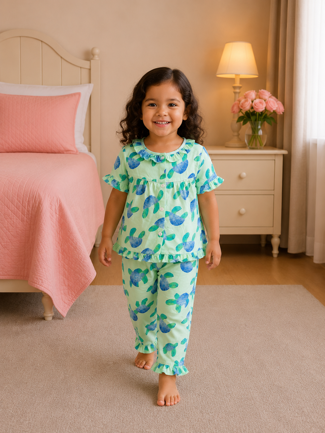 d1946f15-0995-4b38-9370-10c9c16d7502 Girls Short Sleeve+Long pants 2-3Y (28A) - Image 1