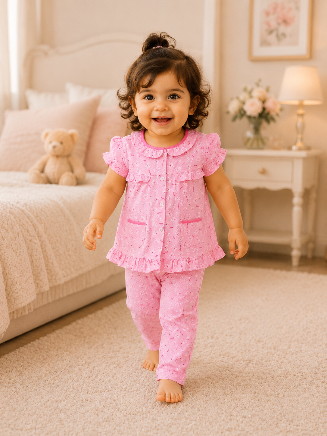 d4ad89b0-2bce-4d5e-b680-4e1607c2a640 Girls Short Sleeve+Long pants 1-2Y (1A) - الصورة 1