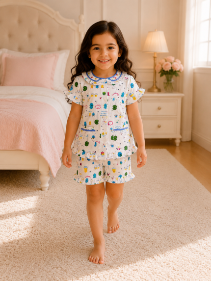 Girls Short Sleeve+Short pants 3-4Y (10A) | MUZELLE