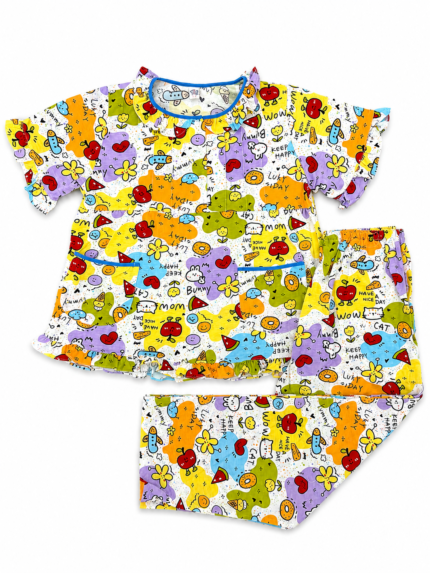 Girls Short Sleeve+Long pants 10-12Y (2A) | MUZELLE