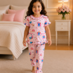 Girls Short Sleeve+Long pants 3-4Y (25A)