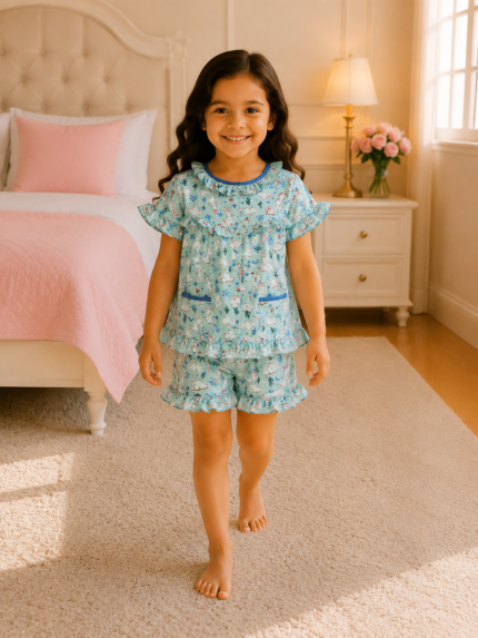 Girls Short Sleeve+Short pants 3-4Y (6A) | MUZELLE