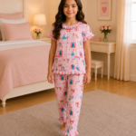 Girls Short Sleeve+Long pants 7-9Y (35A)
