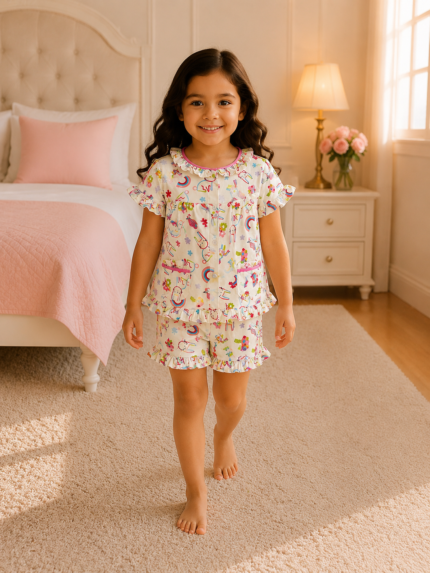 Girls Short Sleeve+Short pants 3-4Y (4A) | MUZELLE