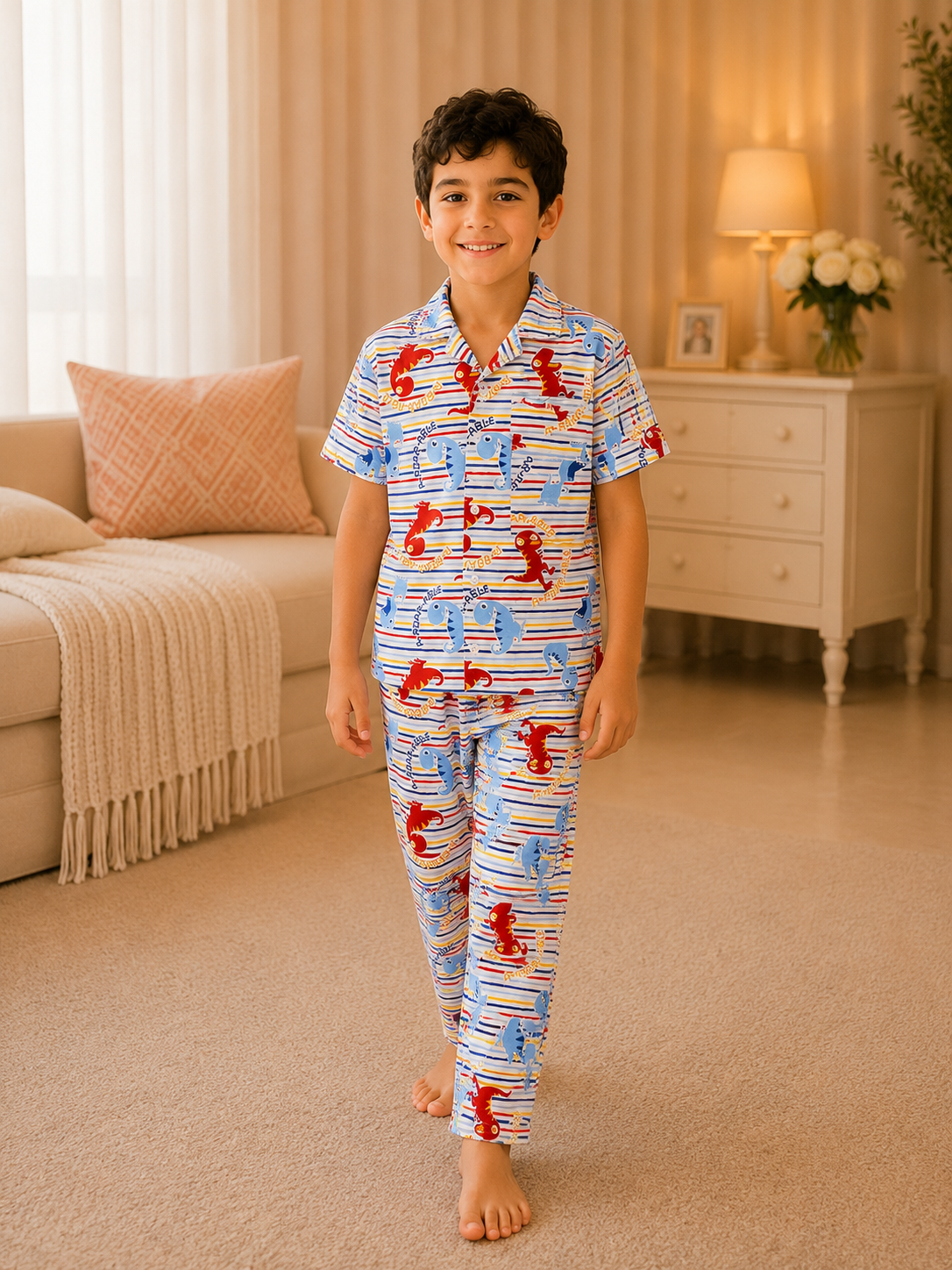 f23c1e43-98af-4614-9c1c-05ebba6e952a Boys Short Sleeve+long pants 7-9 (3A) - Image 1
