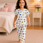 Girls Short Sleeve+Long pants 3-4Y (9A)