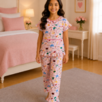 Girls Short Sleeve+Long pants 7-9Y (2A)