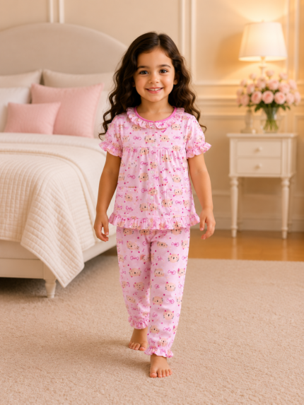 Girls Short Sleeve+Long pants 3-4Y (22A) | MUZELLE