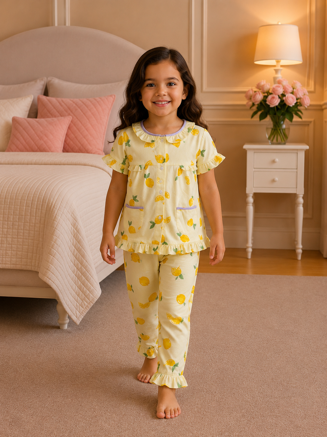 fecf187a-0fdb-4369-81d3-2423f1555580 Girls Short Sleeve+Long pants 3-4Y (10A) - الصورة 1